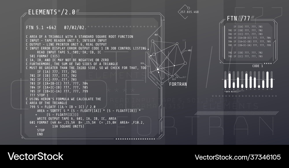 Hud Interface Elemente mit Teilcode Hud Interface Elemente mit Teilcode vektorbild
