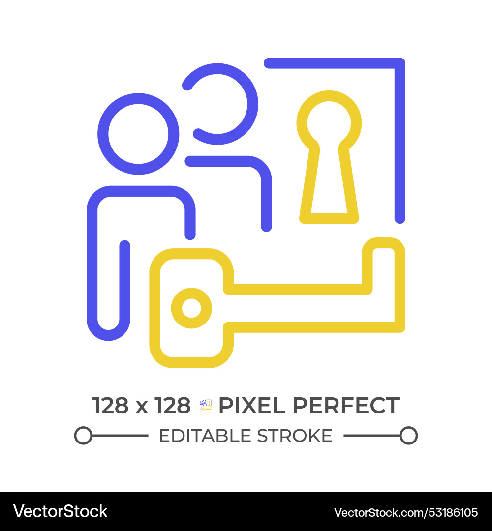 Problem solving two color line icon Vector Image