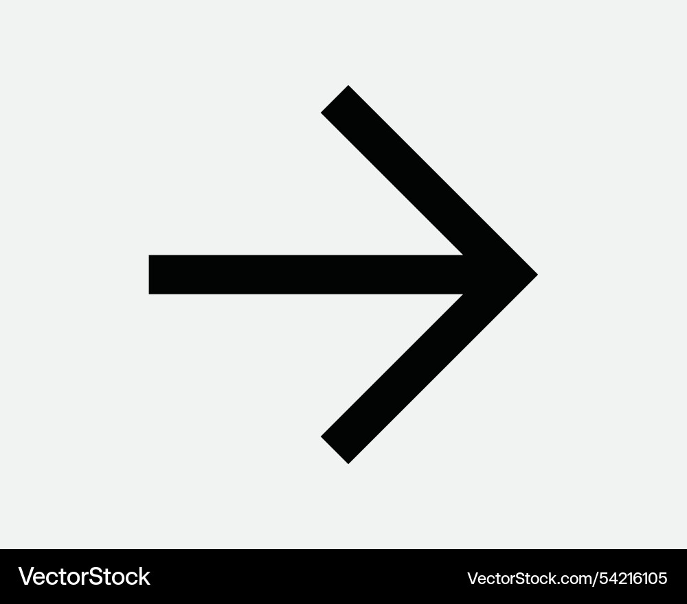 Right arrow icon point pointer next swipe cursor Vector Image