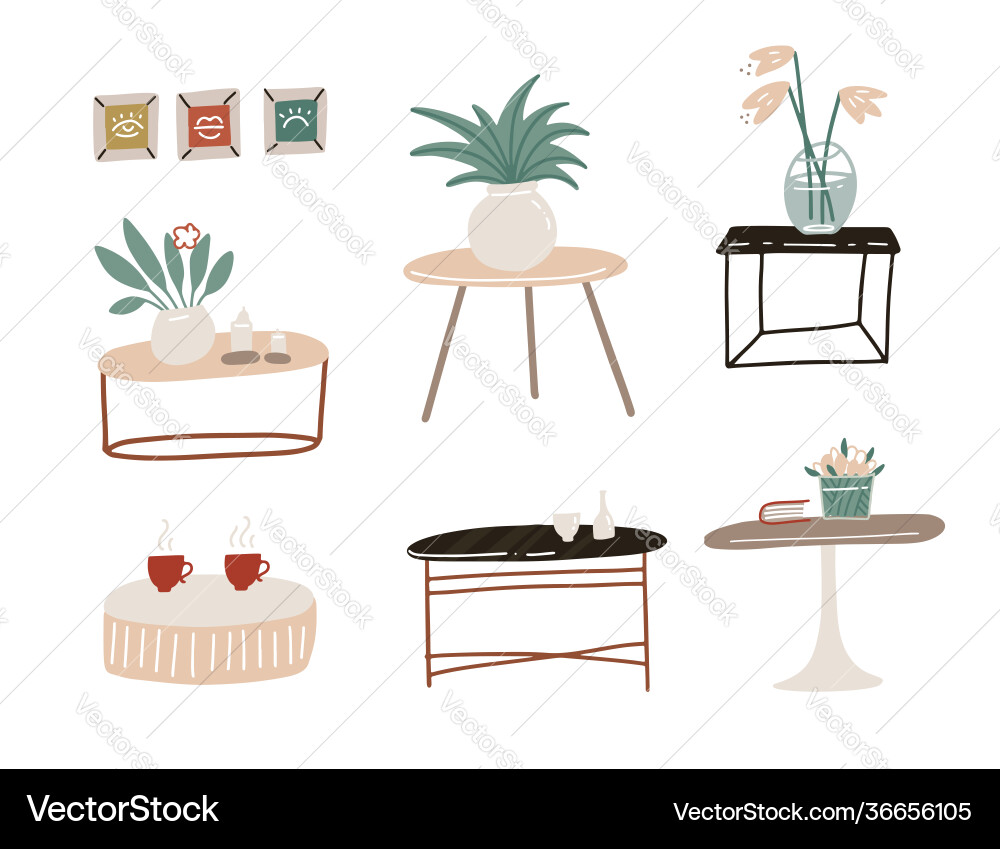 Scandinavian set different types Scandinavian set different types Vector Image