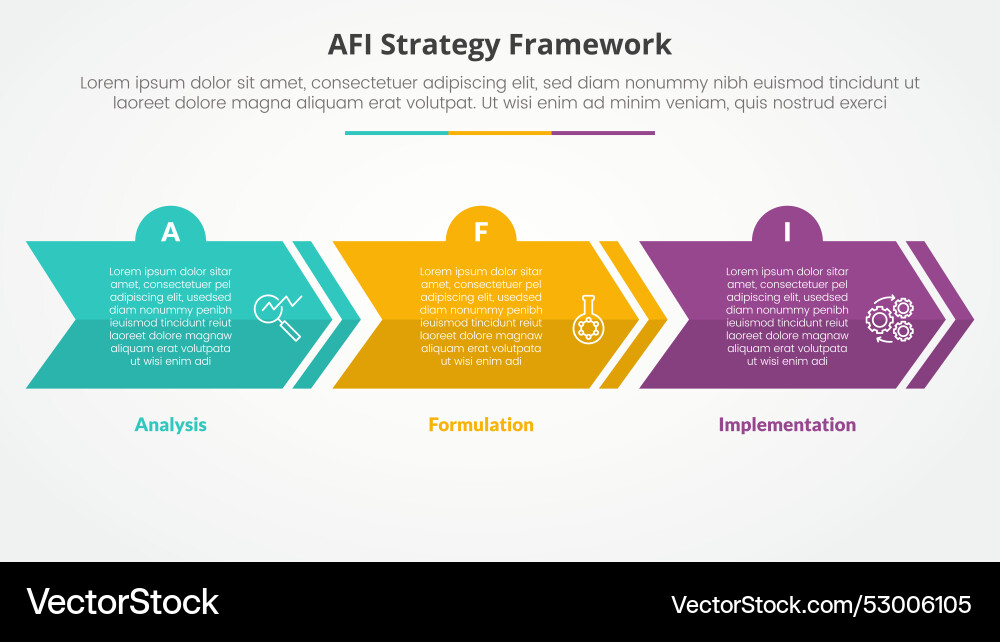 Strategy Framework Infographic Vector Image
