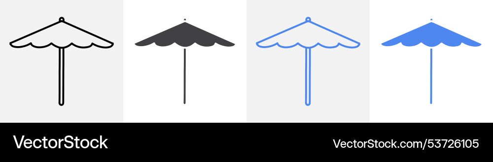 Umbrella icon set use for web Vector Image
