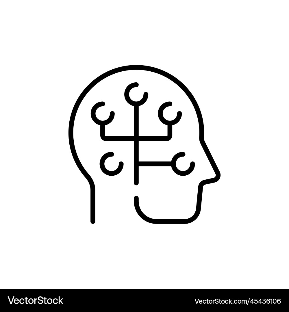 Ai icon from machine learning collection simple vector image