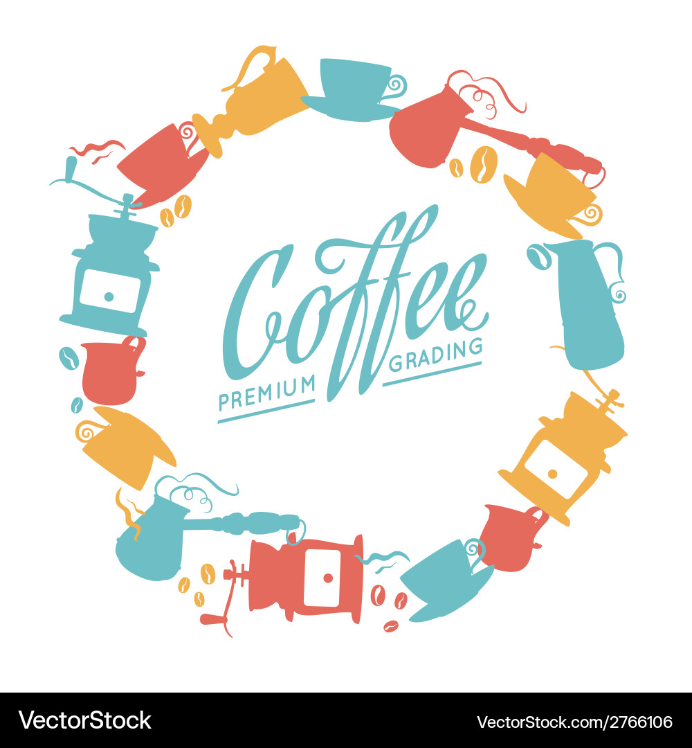 Coffee composition Royalty Free Vector Image - VectorStock