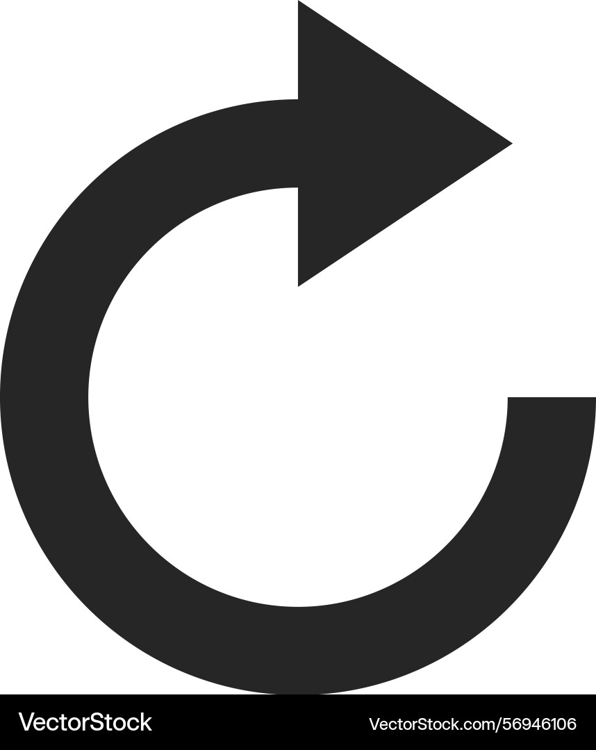 Continuous loop arrow forming a circle Continuous loop arrow forming a circle vector image