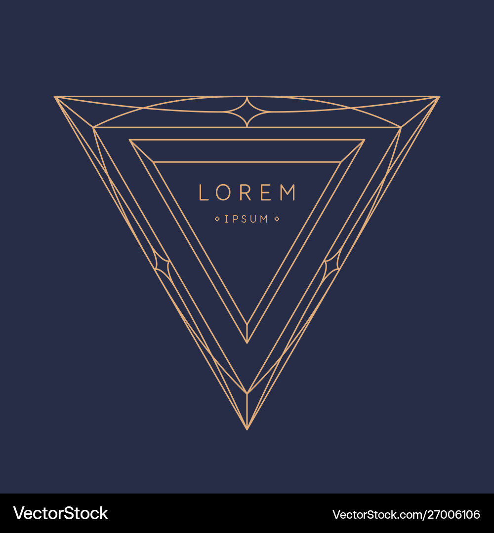 Golden Line Abstract Element vector image