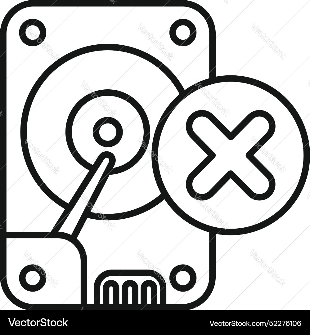 Hard drive is showing error message data loss Hard drive is showing error message data loss vector image