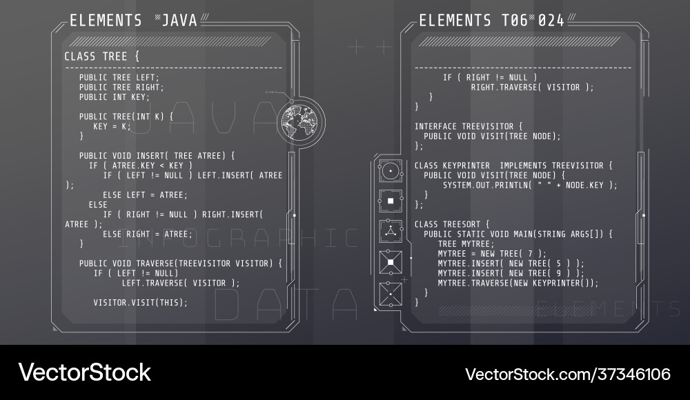 Hud Interface-Elemente mit Teilcode Java Hud Interface-Elemente mit Teilcode Java vektorbild