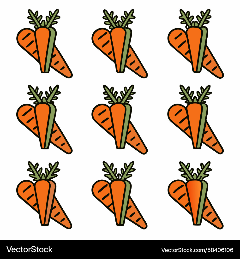 Isolated Carrot Pattern Vector Image