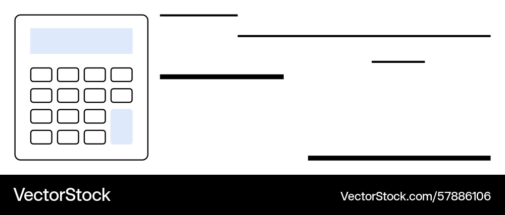 Minimalist calculator and clean lines representing Minimalist calculator and clean lines representing Vector Image