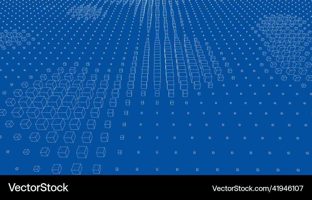 Abstract boxes background vector image