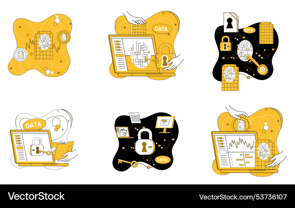 Arbeit mit der Datendatenbankverwaltung ist backbone Arbeit mit der Datendatenbankverwaltung ist backbone Vektorbild