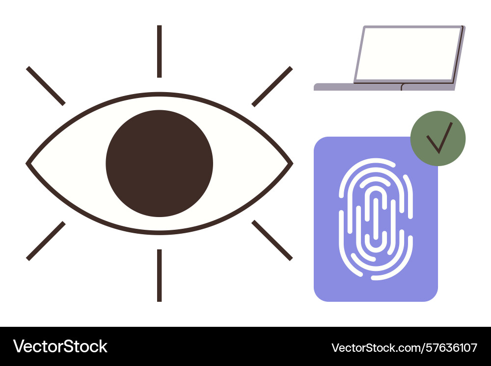 Authentication concept with eye fingerprint Authentication concept with eye fingerprint vector image