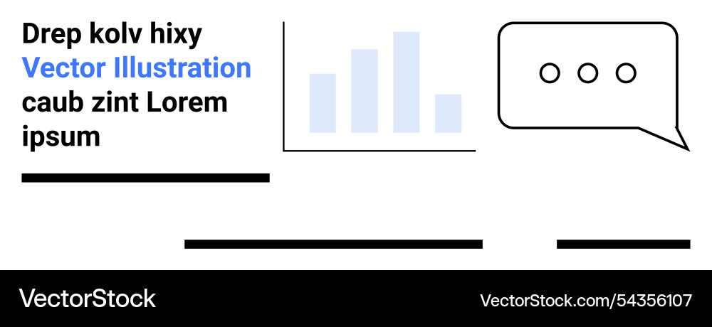 Bar chart and speech bubble with text placeholder Bar chart and speech bubble with text placeholder vector image