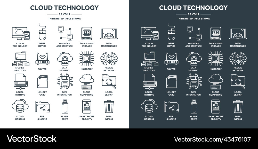 Datenbank für Cloud Computing und Internettechnologie Datenbank für Cloud Computing und Internettechnologie vektorbild
