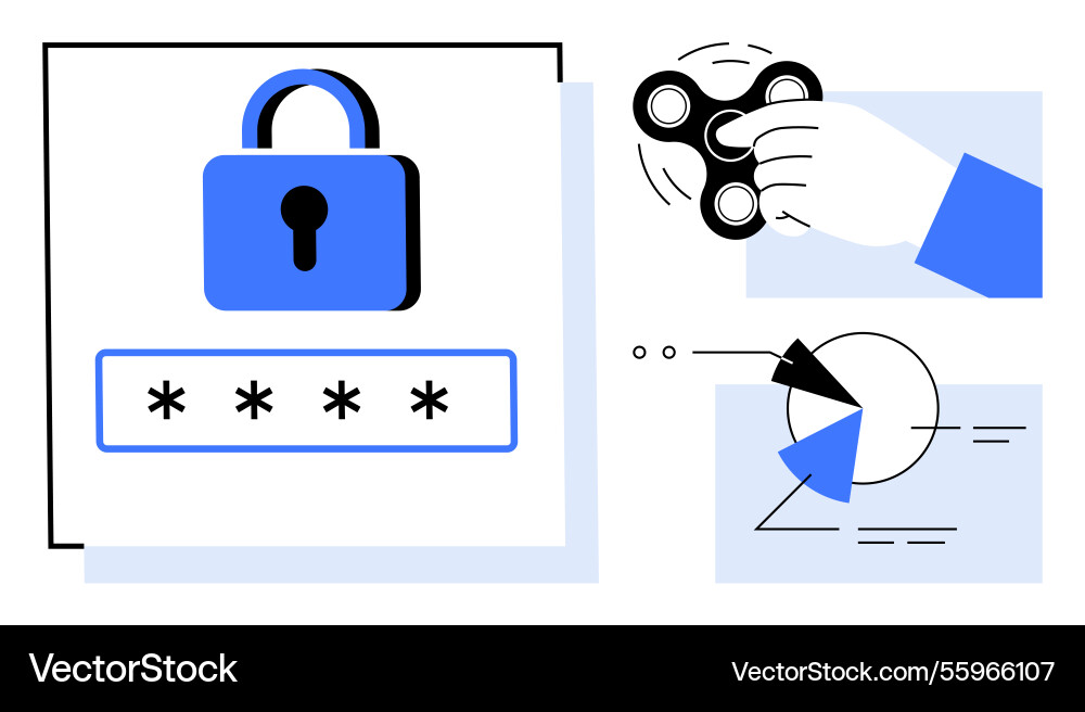 Digital security concept with lock icon password Digital security concept with lock icon password vector image
