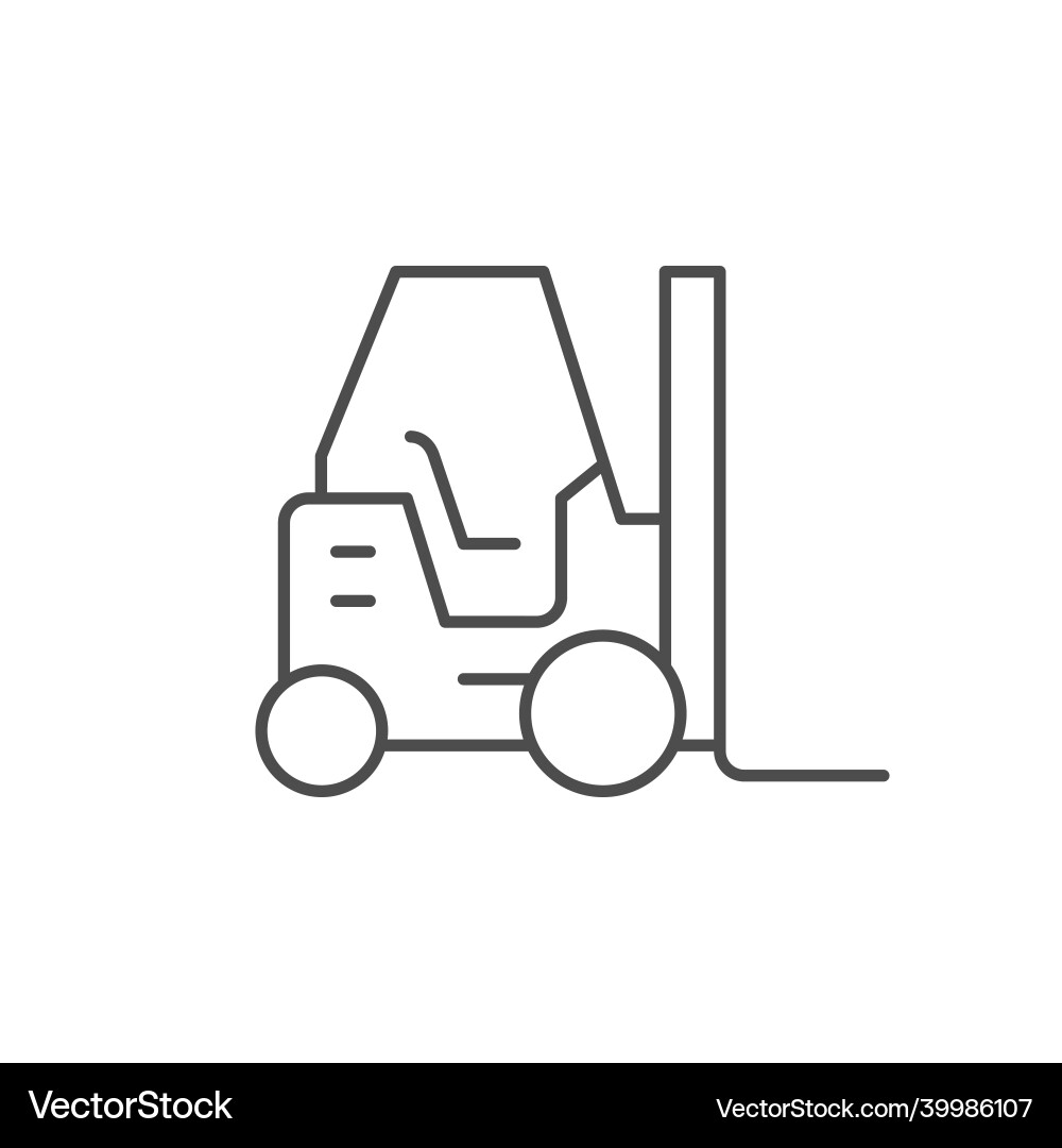 Fork loader line outline icon Fork loader line outline icon vector image