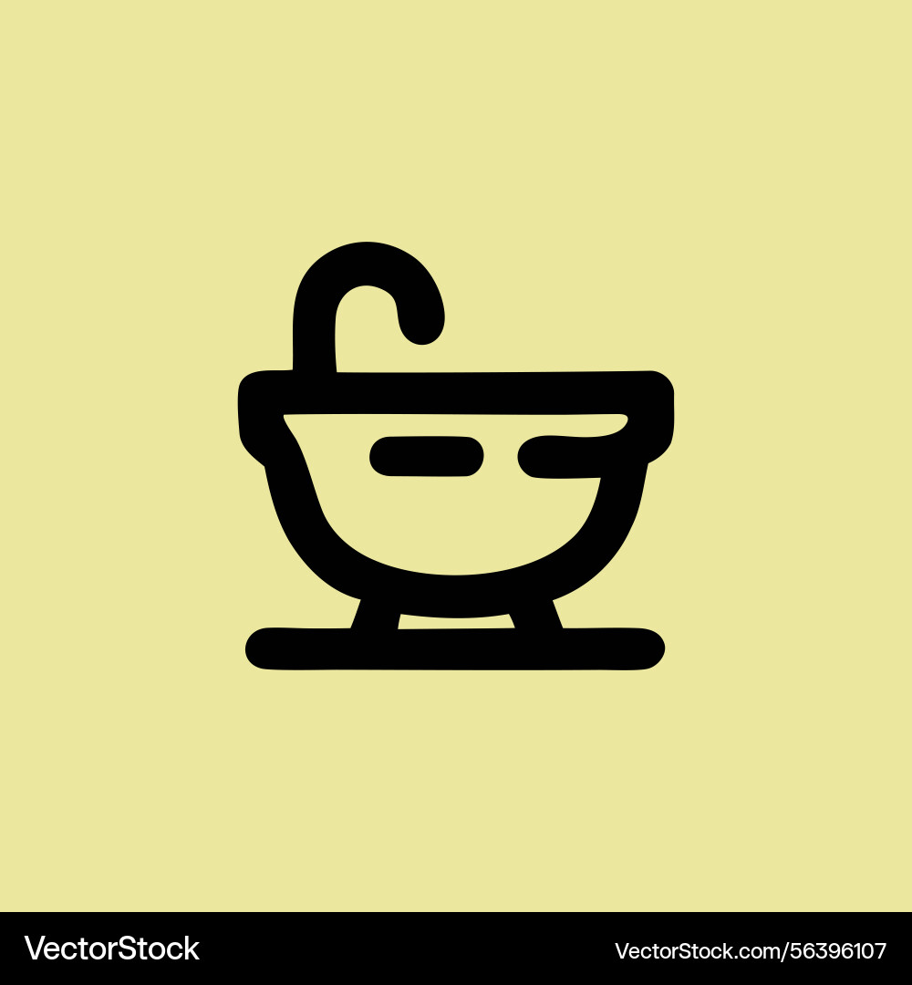 Minimalistische Badewanne Minimalistische Badewanne Vektorbild