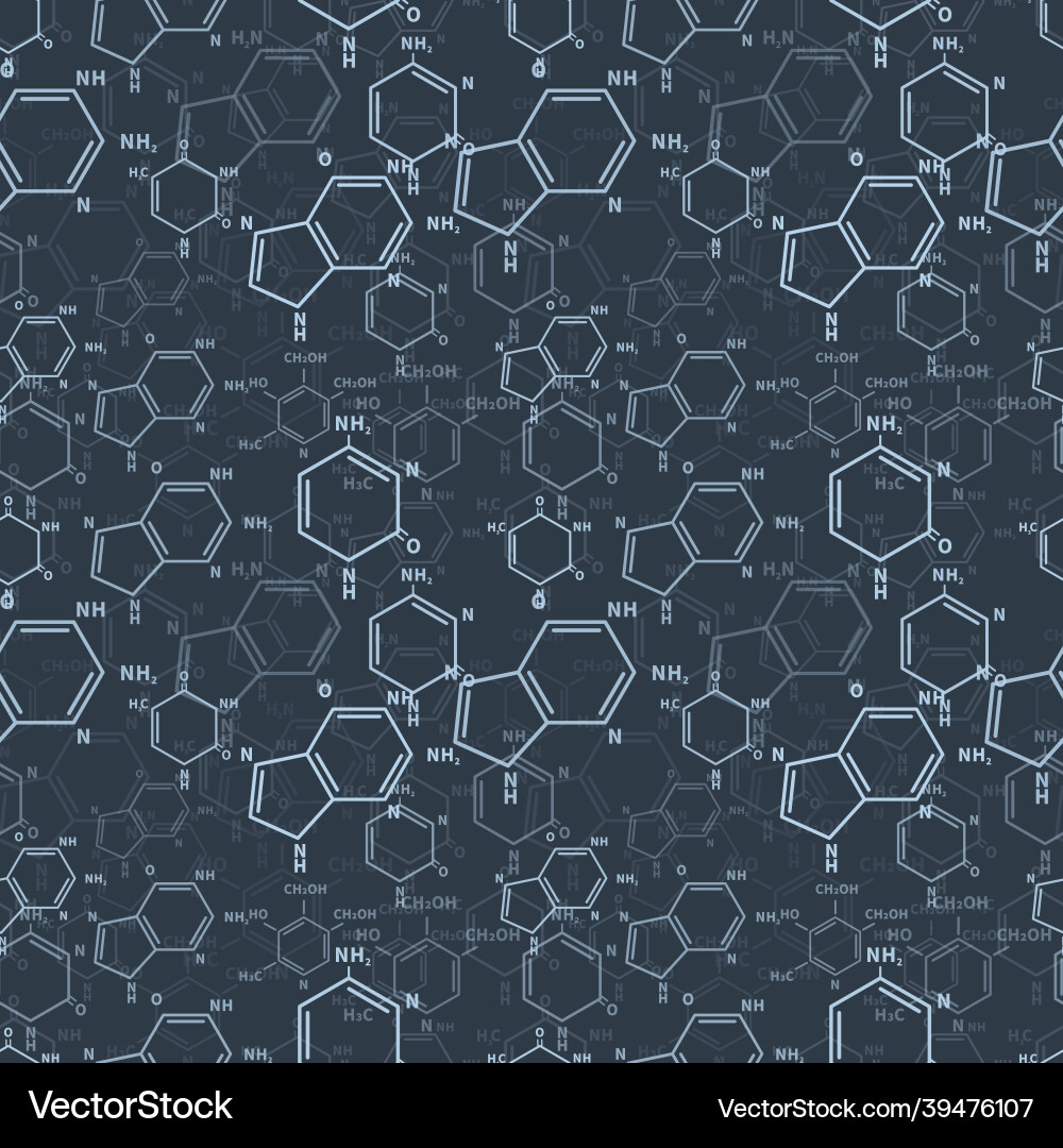 Nucleobase Structures - Scientific Pattern vector image