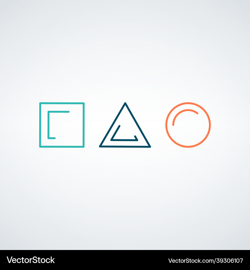 Template of simple linear geometrical logo Vector Image