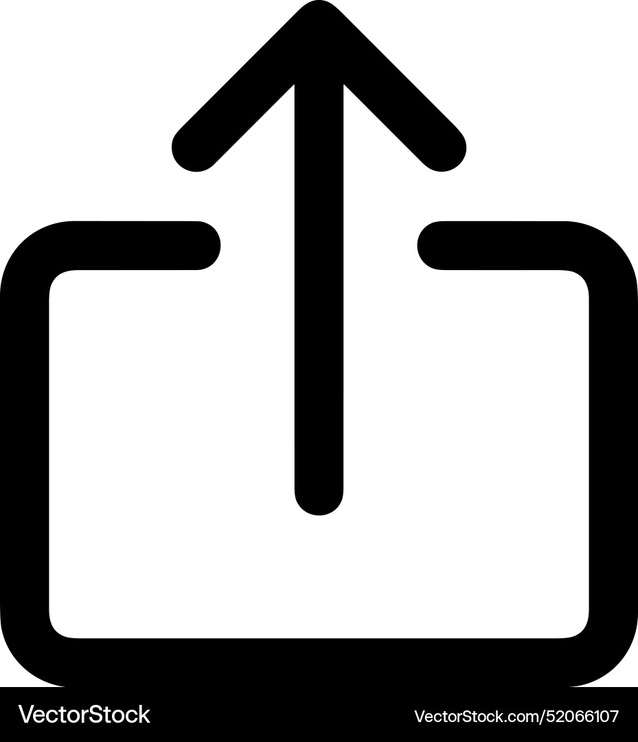 Upload outline icon symbol image Vector Image