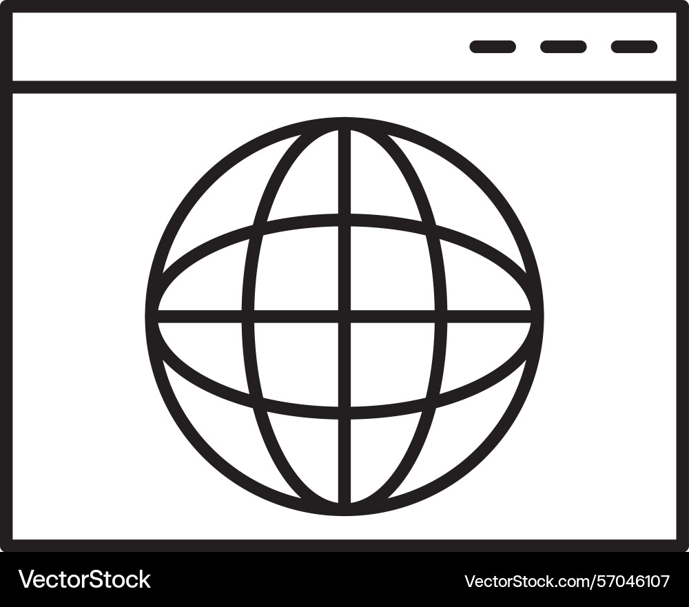 Web browser line icon design Vector Image