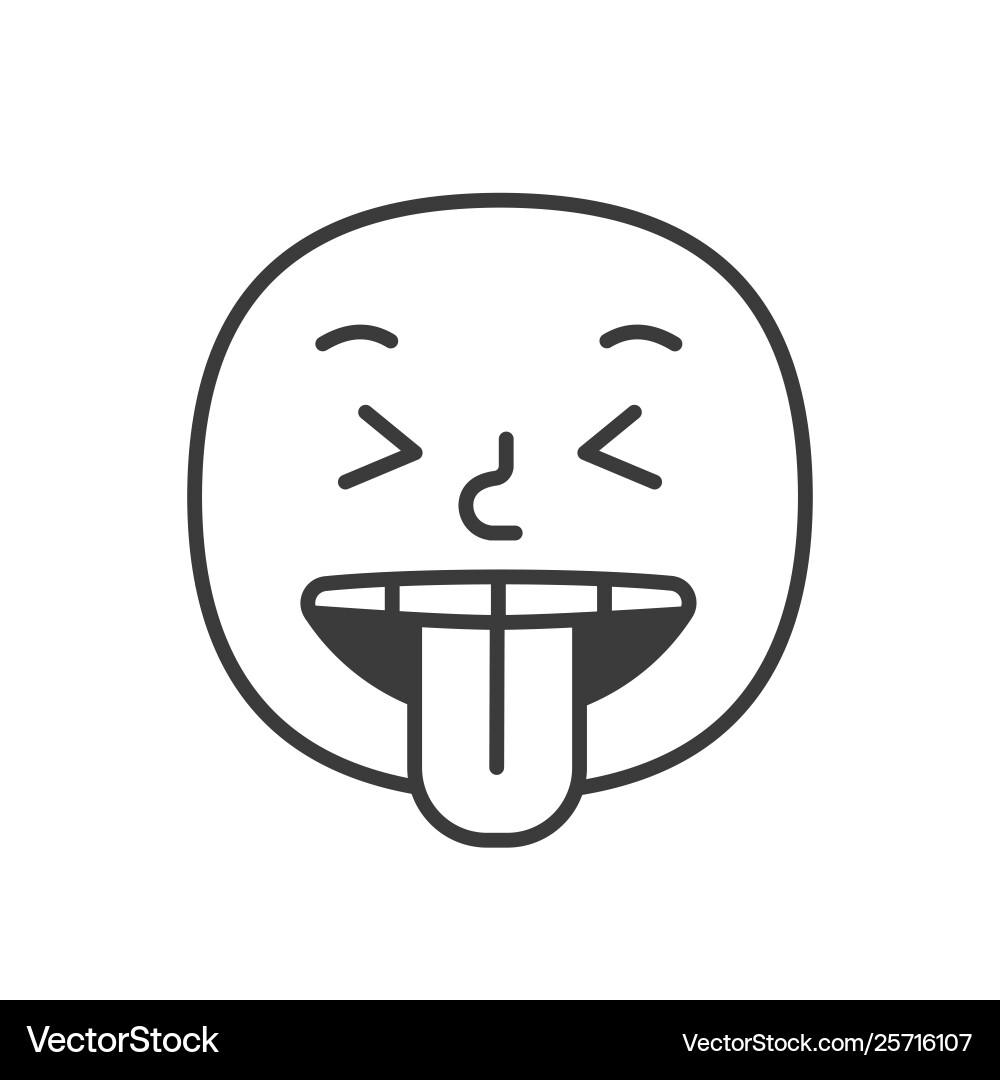 Wicked smile fase black and white emoji eps 10 Wicked smile fase black and white emoji eps 10 vector image