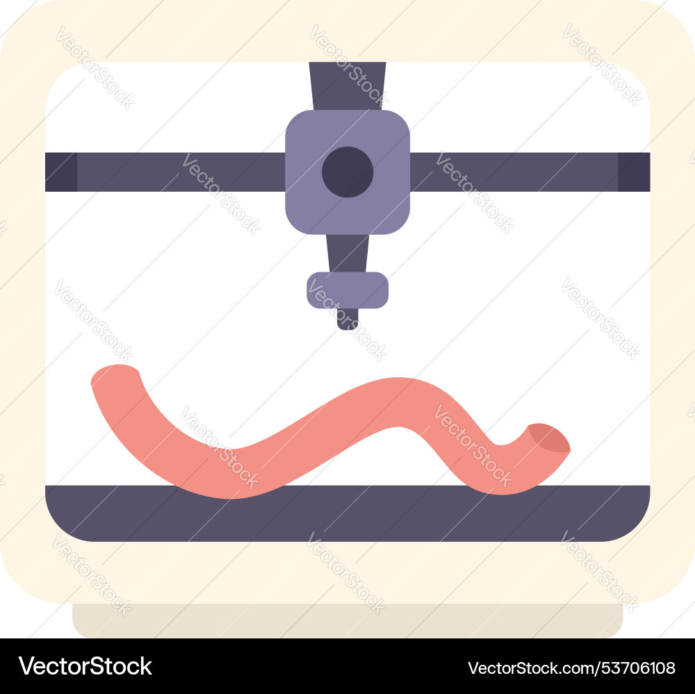 3d printer creating wavy shape in modern vector image