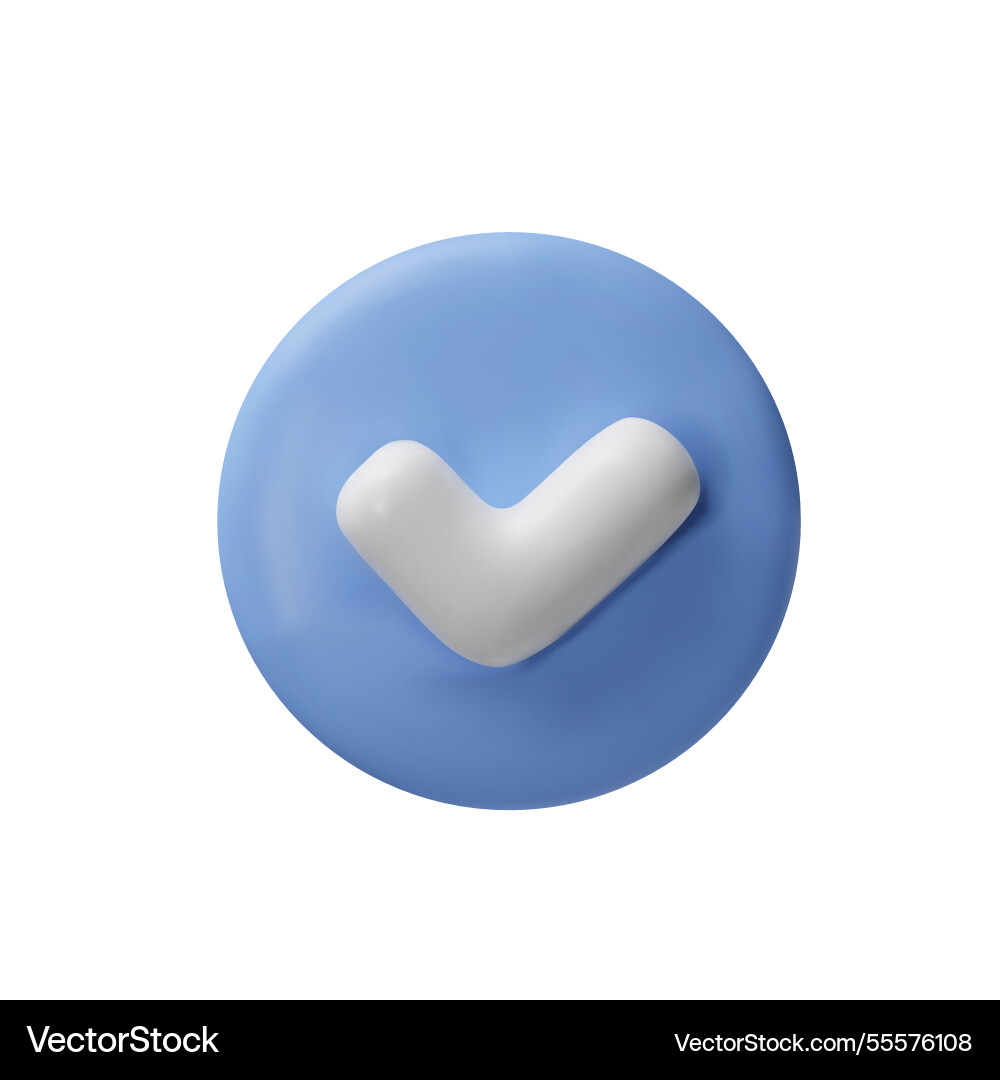 3d render success checkbox 3d render success checkbox vector image