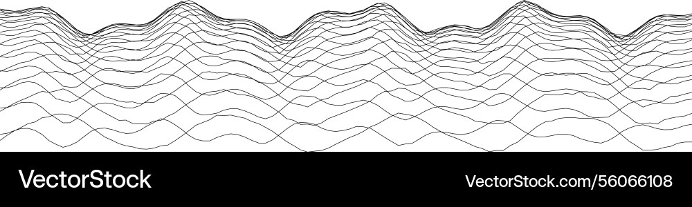 Abstract wave pattern with geometric lines vector image