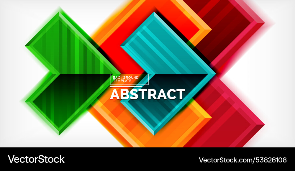 Arrow symbols created with 3d effects and line vector image