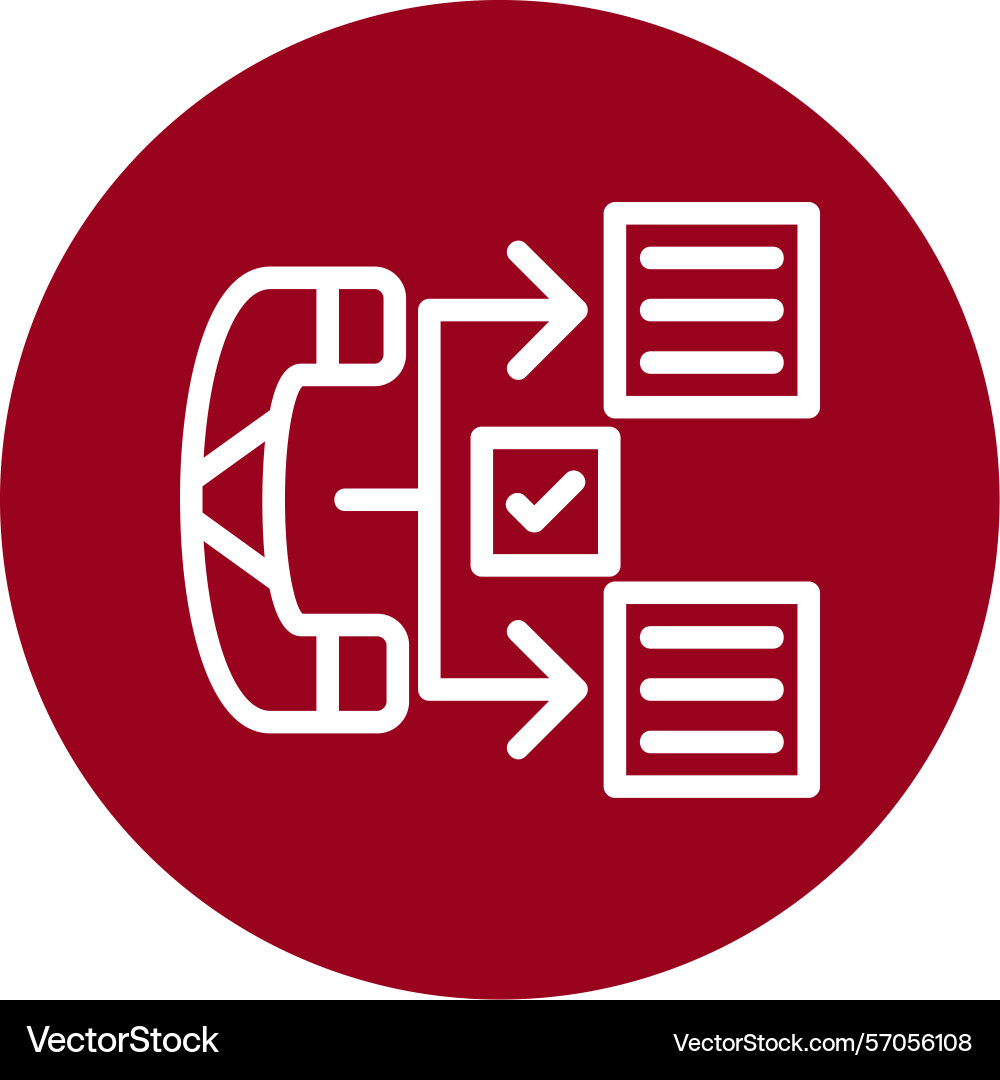 Call prioritization line circle style icon design vector image