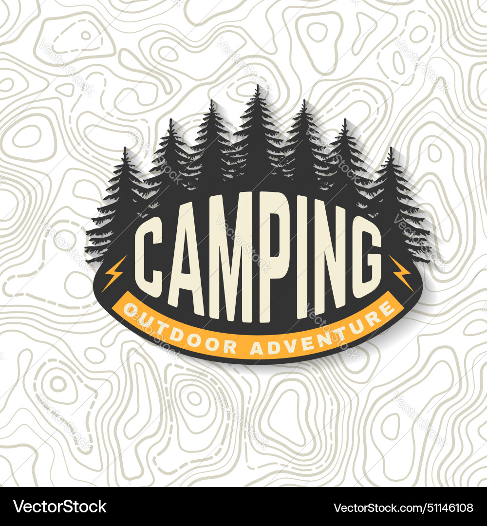 Camping outdoor adventure the images vector image