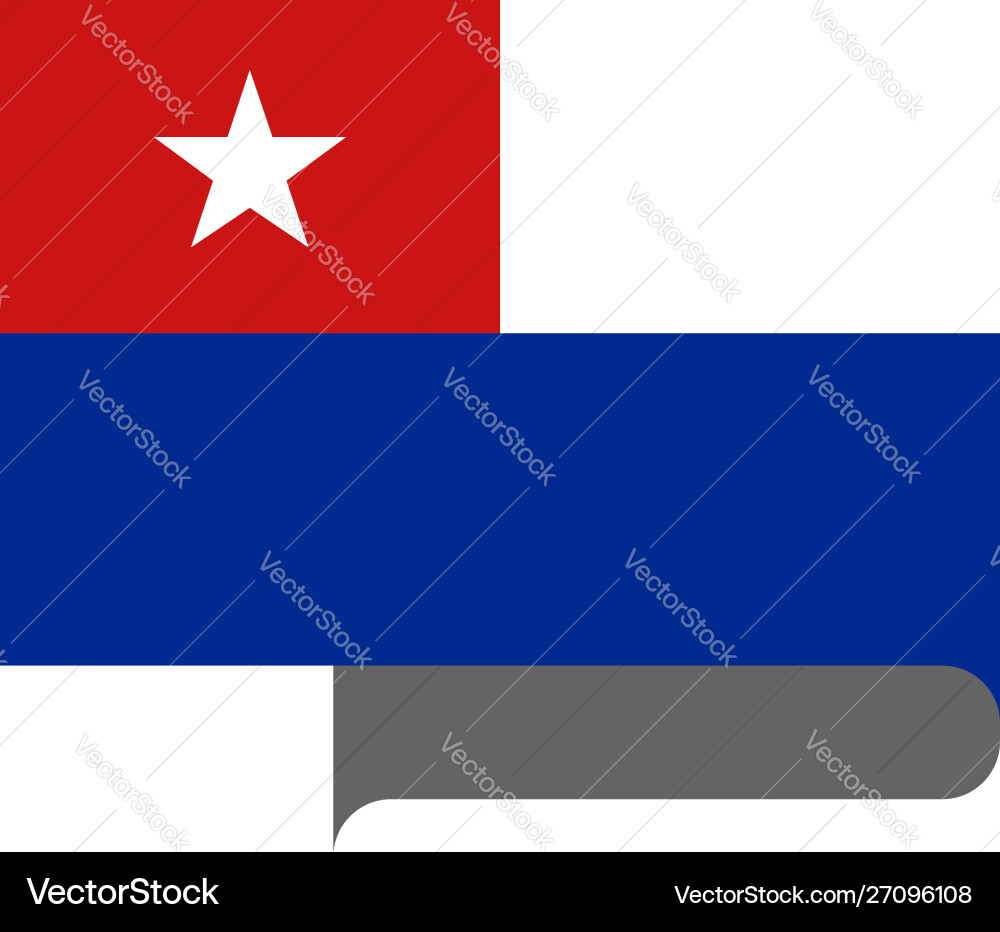 Flag horizontal shape pointer for world map Vector Image
