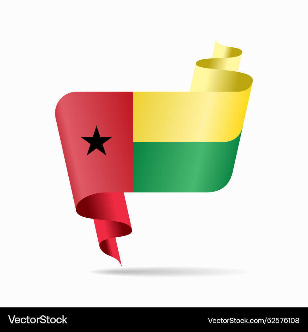 Guinea-bissau Flagge wavy Band Hintergrund Guinea-bissau Flagge wavy Band Hintergrund vektorbild