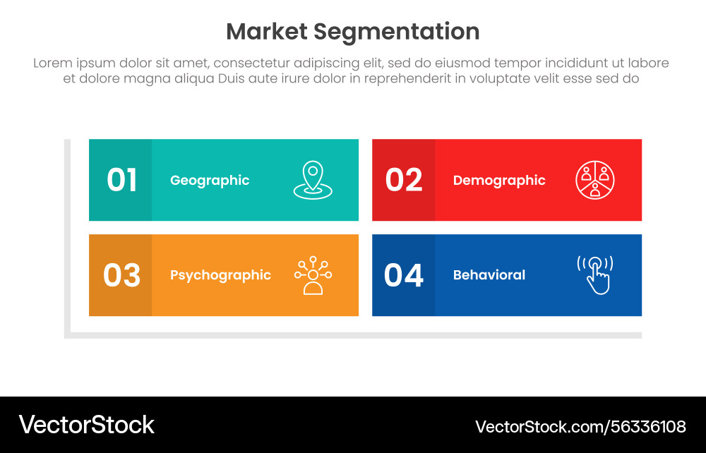 Market segmentation framework analysis Market segmentation framework analysis vector image
