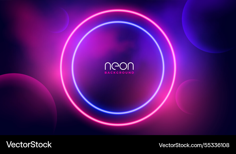 Sci fi glowing round frame background with planet Sci fi glowing round frame background with planet vector image