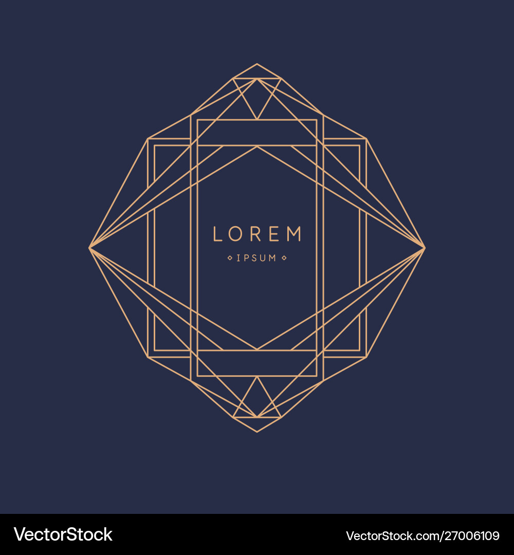 Abstract element with gold lines Abstract element with gold lines vector image