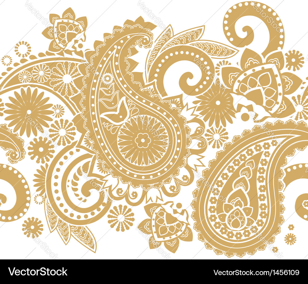 Asian Paisley Pattern Vector Image