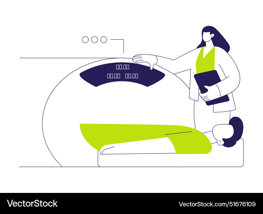 Ct scan procedure abstract concept Ct scan procedure abstract concept vector image