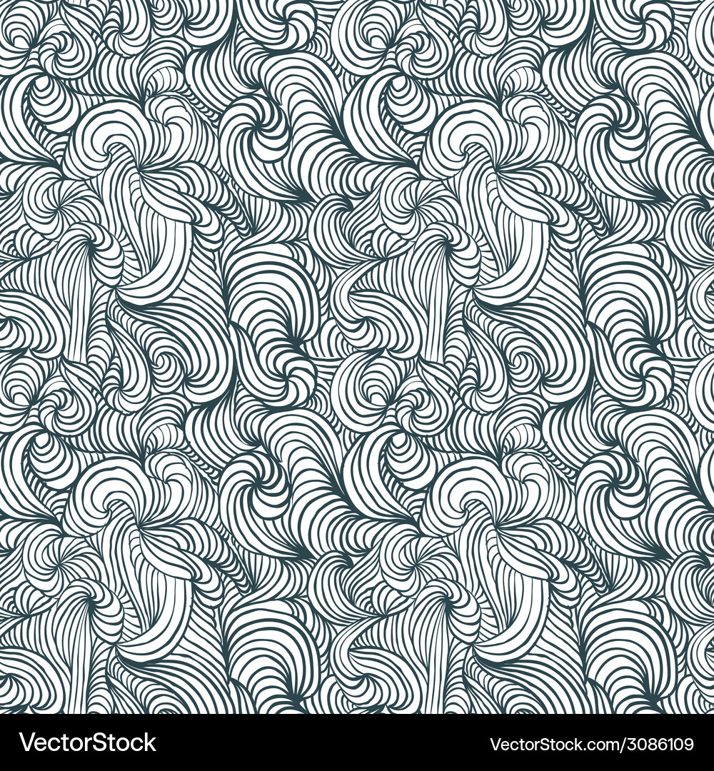 Curled Line Pattern Curly lines seamless pattern – Royalty-Free Vector | VectorStock