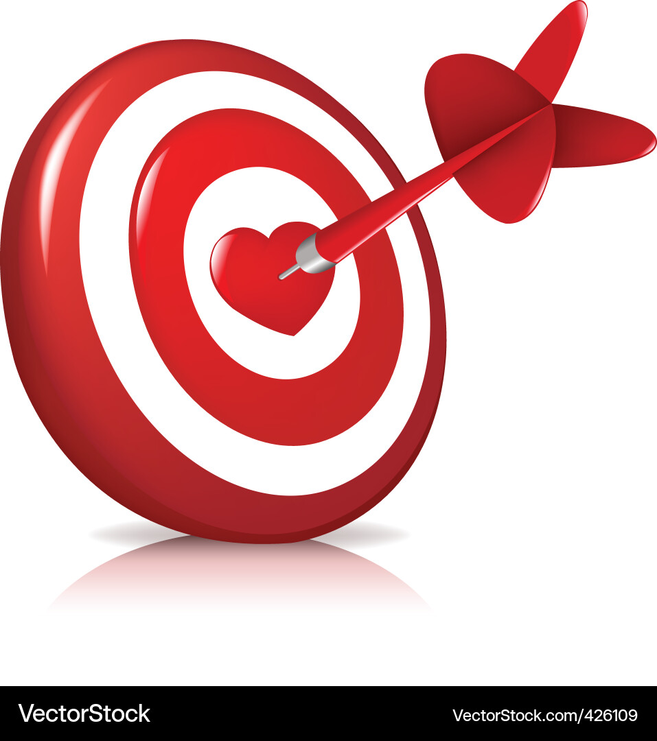 Dart hitting Target Vector Image