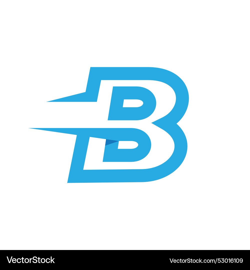 Elegant Initial B Logo Vector Image