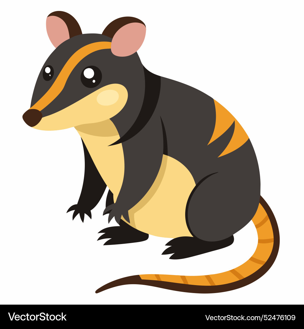 Galapagos rice rat mouse lies kawaii Royalty Free Vector