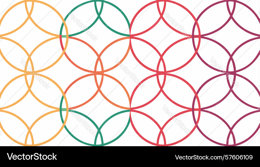 Geometric circle grid vibrant abstract pattern Vector Image