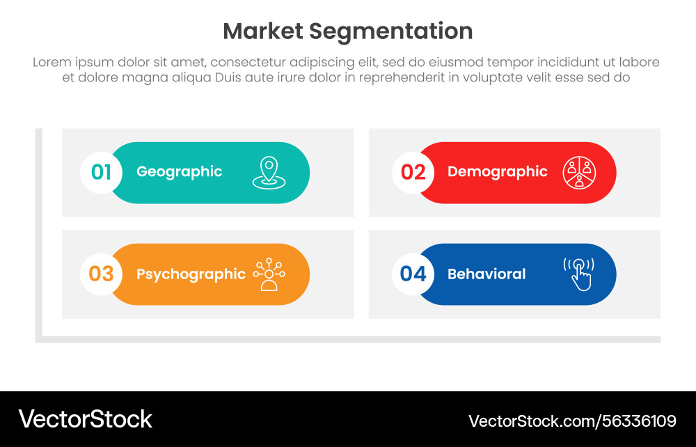 Market segmentation framework analysis Market segmentation framework analysis Vector Image