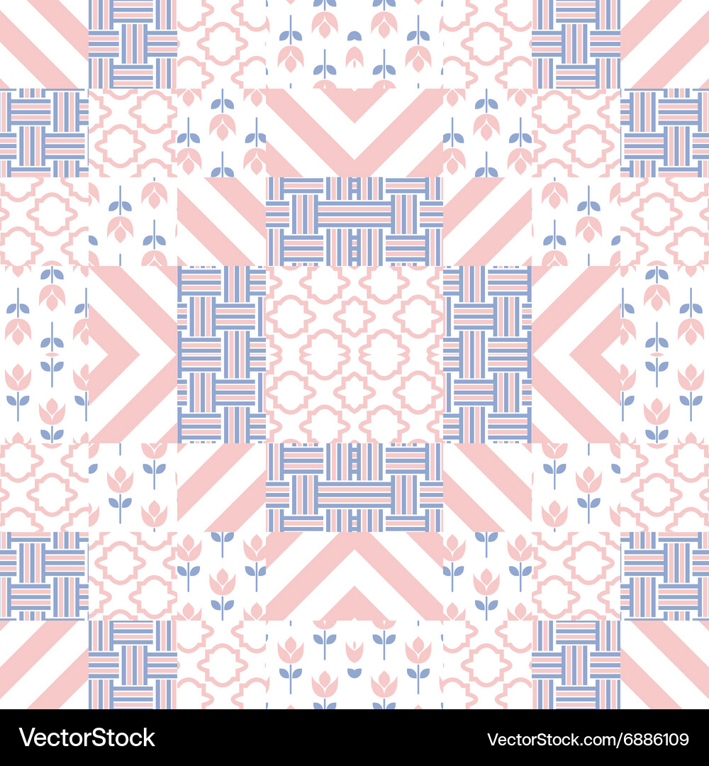 Patchwork Fliesenmuster Vektorbild