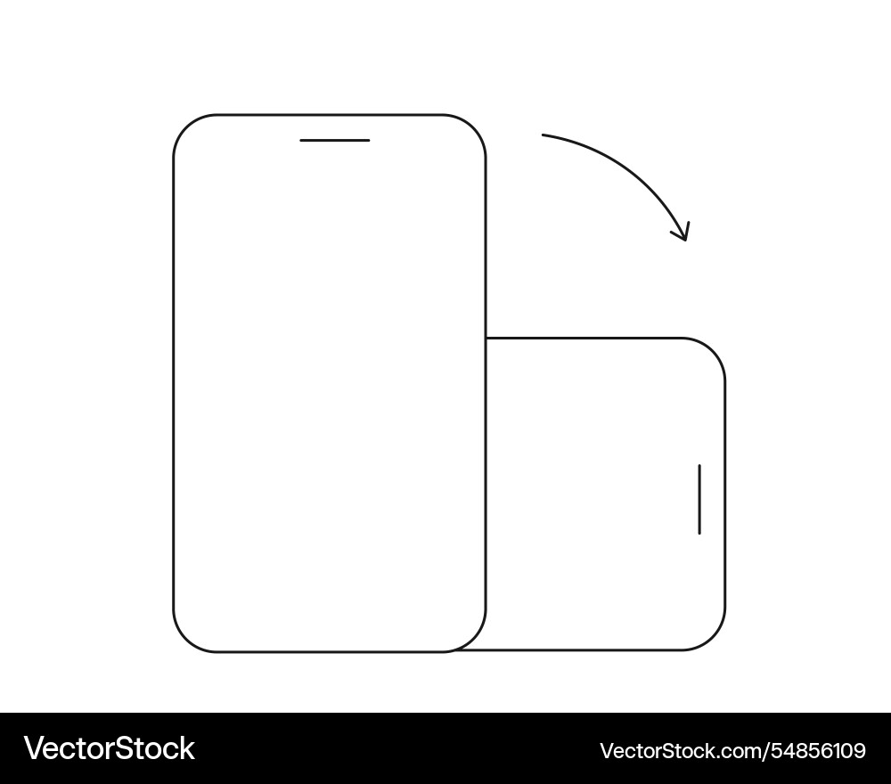 Rotate mobile phone icon rotation symbol Rotate mobile phone icon rotation symbol Vector Image