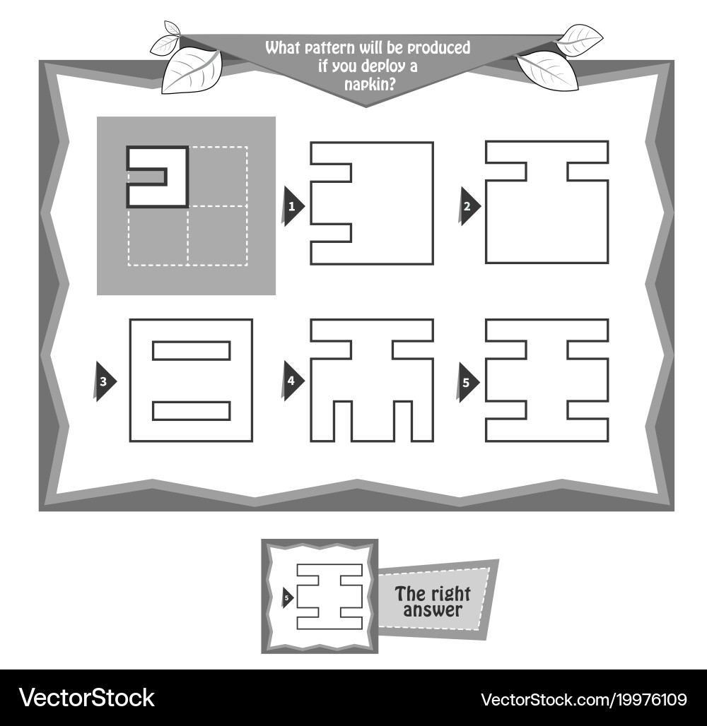 Shape Puzzle: Napkin Patterns vector image