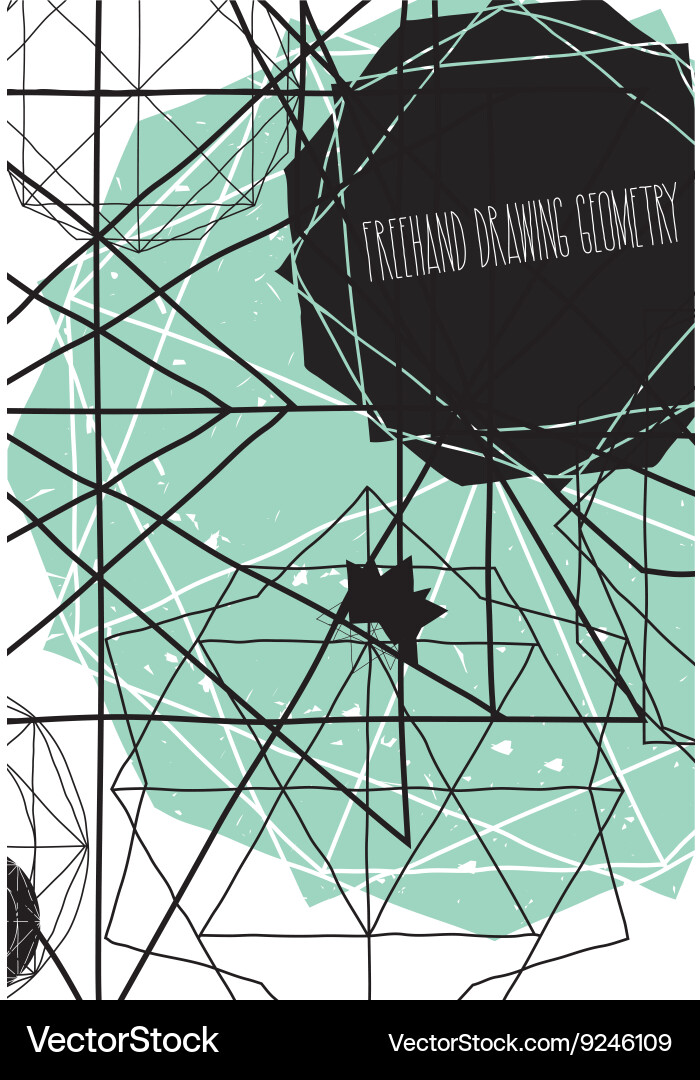 Simple background poster with lines handwork font Vector Image